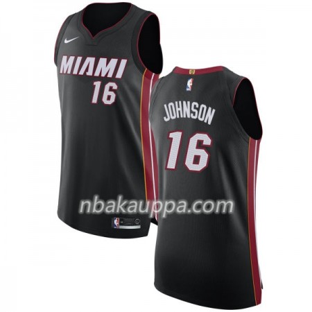 Miami Heat James Johnson 16 Nike 2017-18 Musta Pelipaidat Swingman - Miesten